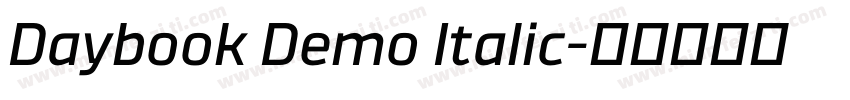 Daybook Demo Italic字体转换